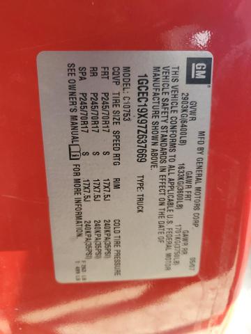 1GCEC19X97Z637669 - 2007 CHEVROLET SILVERADO C1500 CLASSIC Qırmızı foto 12