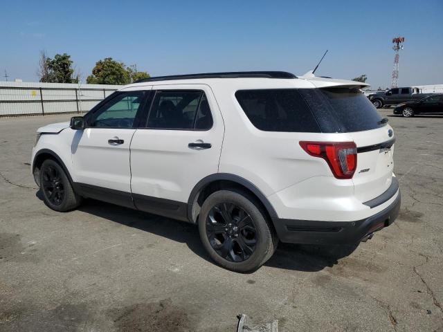 1FM5K8GT9KGB54159 - 2019 FORD EXPLORER SPORT Weiß Foto 2