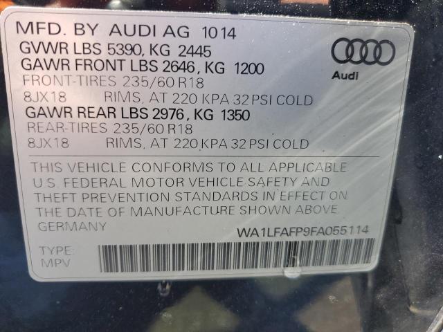 WA1LFAFP9FA055114 - 2015 AUDI Q5 PREMIUM PLUS Графитовый фото 12