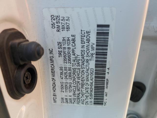 5J6RW2H54LA010623 - 2020 HONDA CR-V EX 白色 照片 12