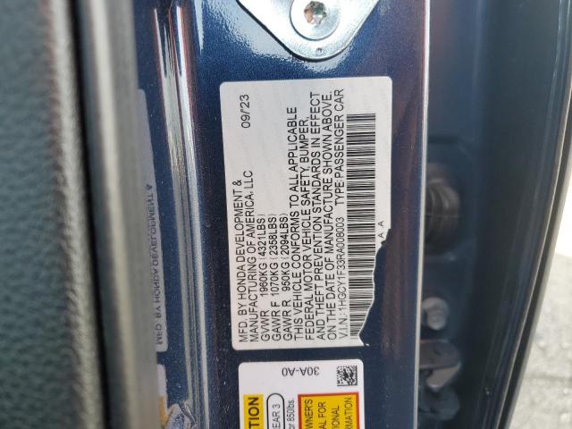 1HGCY1F33RA008003 - 2024 HONDA ACCORD EX BLUE photo 12