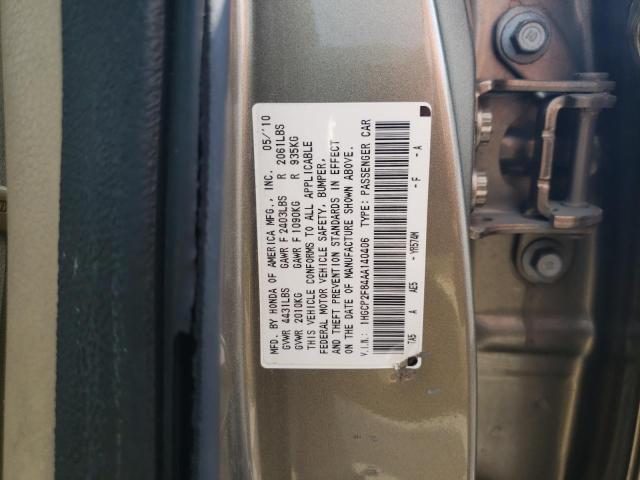 1HGCP2F84AA140406 - 2010 HONDA ACCORD EXL GOLD photo 12