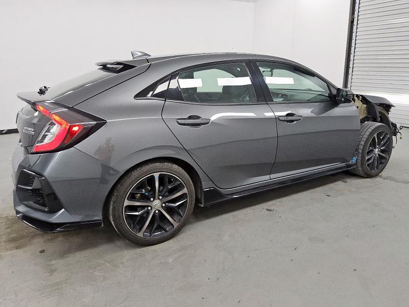 SHHFK7H94LU418453 - 2020 HONDA CIVIC SPORT TOURING GRAY photo 3