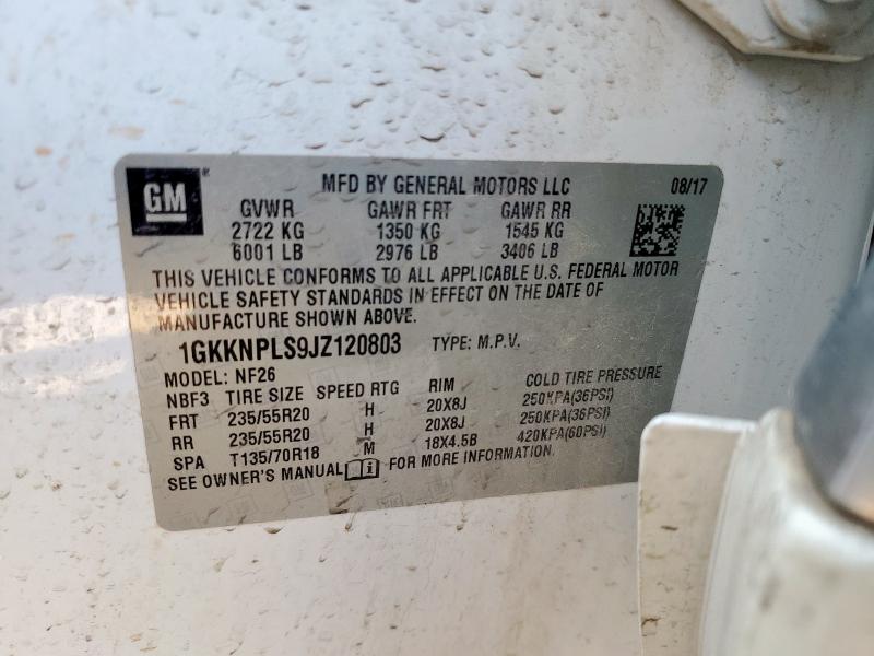 1GKKNPLS9JZ120803 - 2018 GMC ACADIA DENALI 白色 照片 14