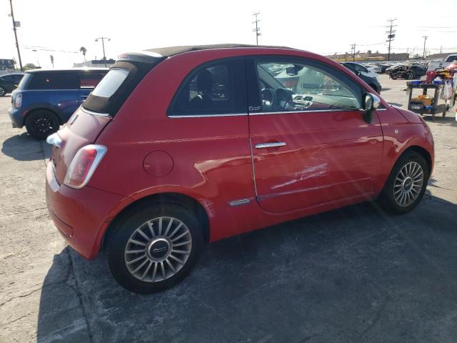 3C3CFFER6CT119379 - 2012 FIAT 500 LOUNGE RED photo 3