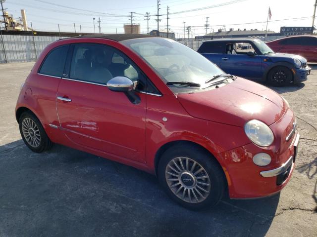 3C3CFFER6CT119379 - 2012 FIAT 500 LOUNGE RED photo 4