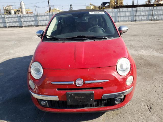 3C3CFFER6CT119379 - 2012 FIAT 500 LOUNGE RED photo 5