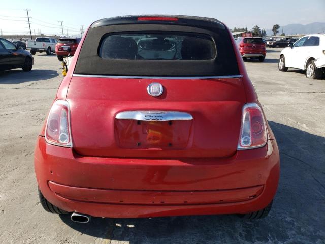 3C3CFFER6CT119379 - 2012 FIAT 500 LOUNGE RED photo 6