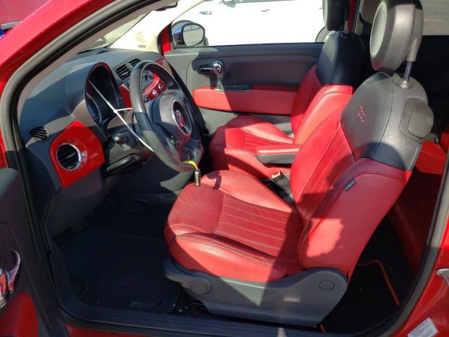 3C3CFFER6CT119379 - 2012 FIAT 500 LOUNGE RED photo 7