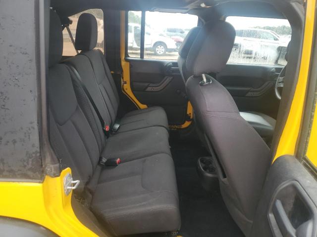 1C4BJWDG6FL700418 - 2015 JEEP WRANGLER U SPORT YELLOW photo 11