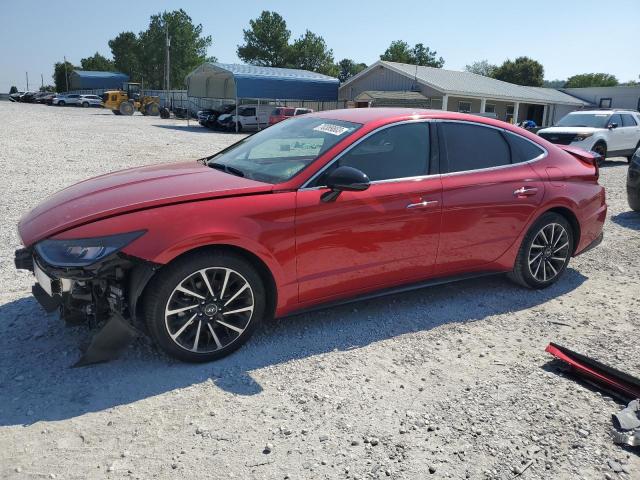 5NPEJ4J29LH008731 - 2020 HYUNDAI SONATA SEL PLUS RED photo 1