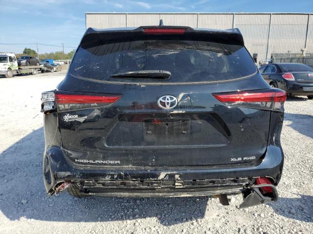 5TDGZRBHXMS546920 - 2021 TOYOTA HIGHLANDER XLE BLACK photo 6