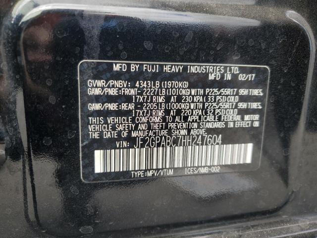 JF2GPABC7HH247604 - 2017 SUBARU CROSSTREK PREMIUM BLACK photo 13