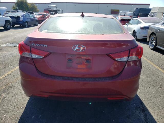 5NPDH4AE9DH177957 - 2013 HYUNDAI ELANTRA GLS RED photo 6