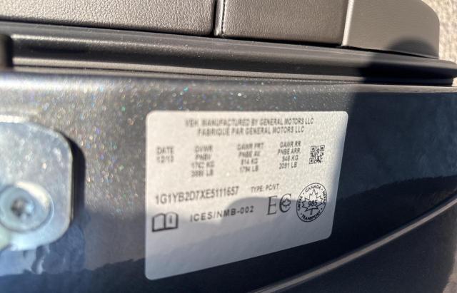 1G1YB2D7XE5111657 - 2014 CHEVROLET CORVETTE STINGRAY 1LT CHARCOAL photo 10