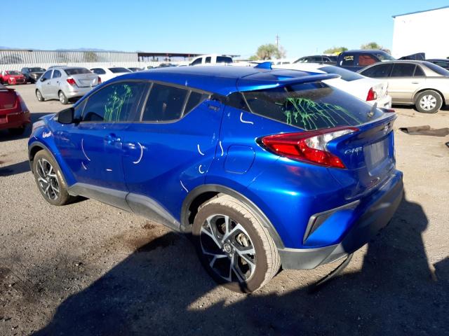 NMTKHMBX8JR025504 - 2018 TOYOTA C-HR XLE BLUE photo 2