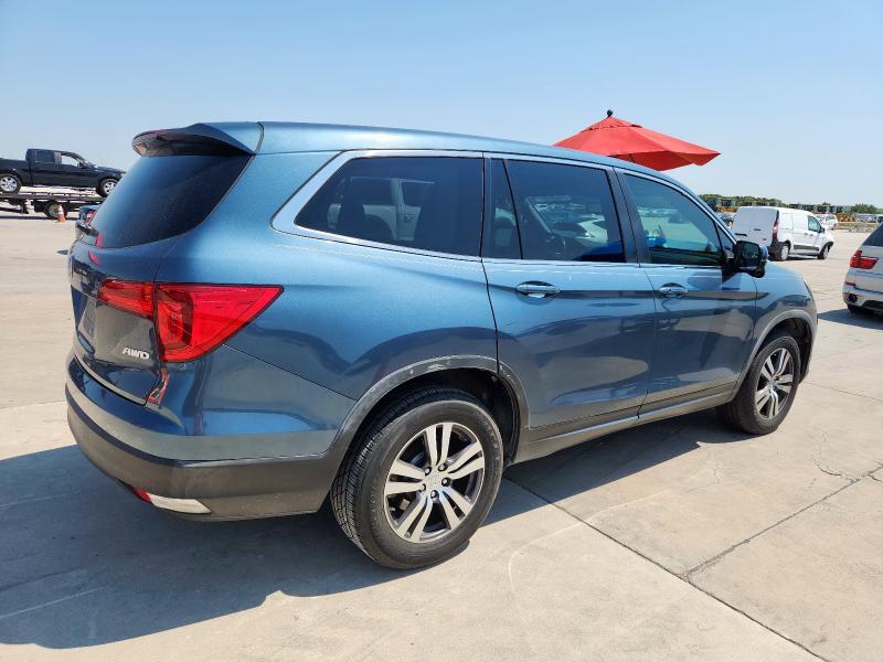 5FNYF6H55HB066982 - 2017 HONDA PILOT EXL BLUE photo 3