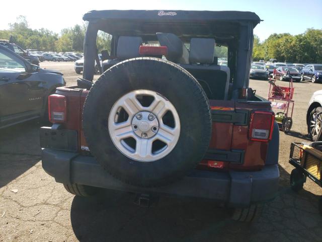 1J4FA24197L123725 - 2007 JEEP WRANGLER X Բորդո լուսանկար 6