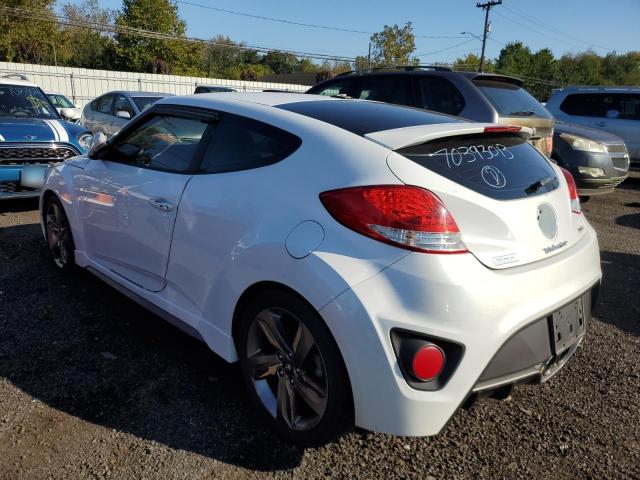 KMHTC6AE9FU233518 - 2015 HYUNDAI VELOSTER TURBO WHITE photo 2