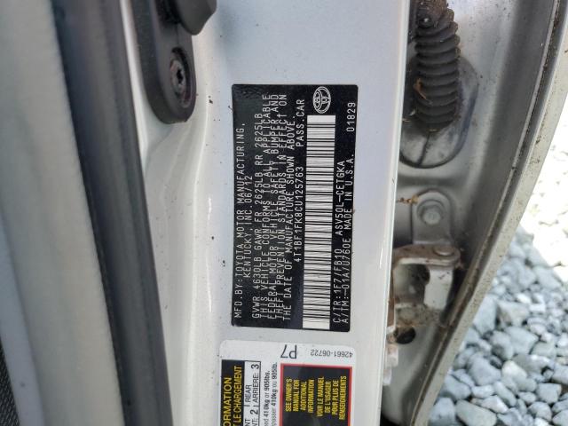 4T1BF1FK8CU125763 - 2012 TOYOTA CAMRY BASE SILVER photo 12