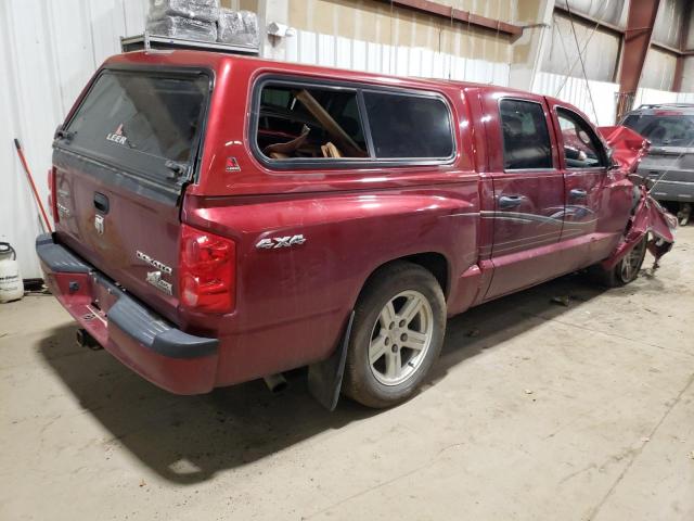 1D7RW3GP0BS631709 - 2011 DODGE DAKOTA 4X4 SLT RED photo 3