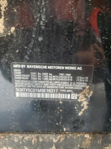 5UXTY5C01M9E16317 - 2021 BMW X3 XDRIVE30I BLACK photo 13