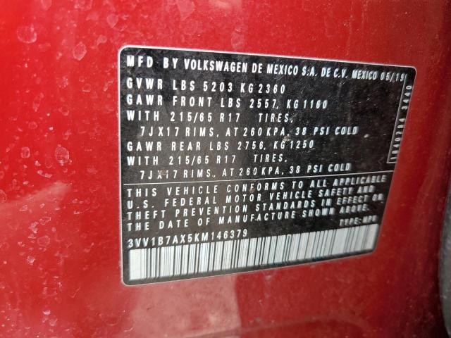 3VV1B7AX5KM146379 - 2019 VOLKSWAGEN TIGUAN S 栗色 照片 13