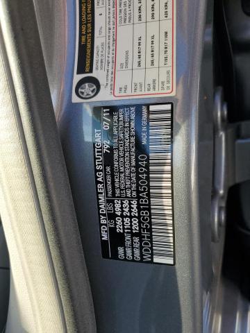 WDDHF5GB1BA504940 - 2011 MERCEDES-BENZ E 350 GRAY photo 12