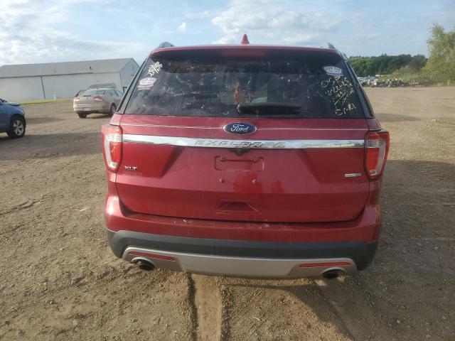 1FM5K8DH4HGB69810 - 2017 FORD EXPLORER XLT RED photo 6