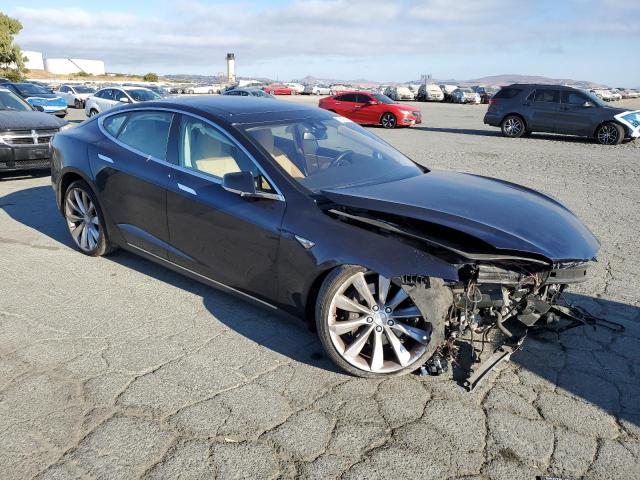 5YJSA1H14EFP61163 - 2014 TESLA MODEL S BLUE photo 4