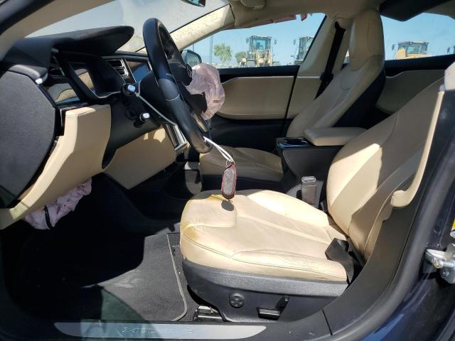5YJSA1H14EFP61163 - 2014 TESLA MODEL S BLUE photo 7