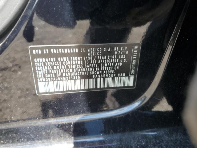 3VW2B7AJ6HM211390 - 2017 VOLKSWAGEN JETTA S BLACK photo 12