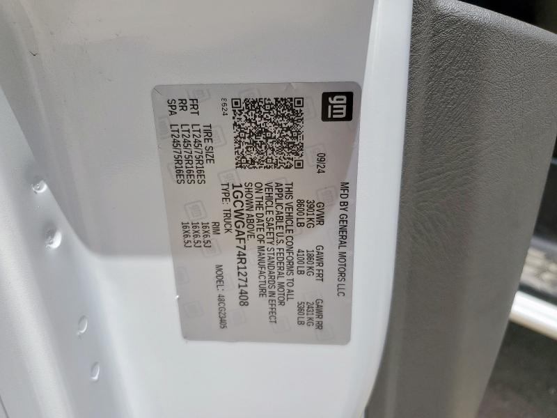 1GCWGAF74R1271408 - 2024 CHEVROLET EXPRESS G2 白色 照片 13