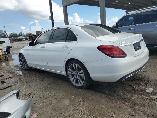 55SWF8DB6KU286992 - 2019 MERCEDES-BENZ C 300 WHITE photo 2