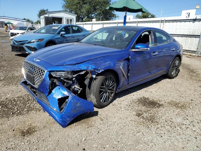 KMTG34LA6KU035351 - 2019 GENESIS G70 ELITE BLUE photo 1