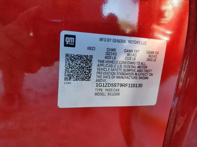 1G1ZD5ST9RF110130 - 2024 CHEVROLET MALIBU LT 红色 照片 13