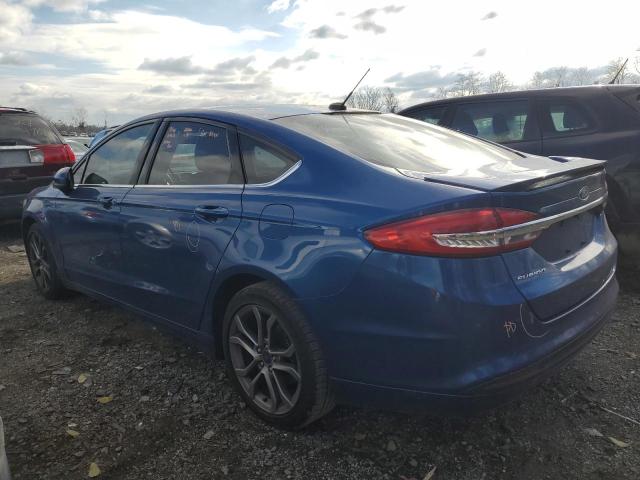 3FA6P0G79HR161201 - 2017 FORD FUSION S BLUE photo 2