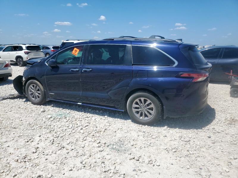 5TDYRKEC3MS066424 - 2021 TOYOTA SIENNA XLE 蓝色 照片 2