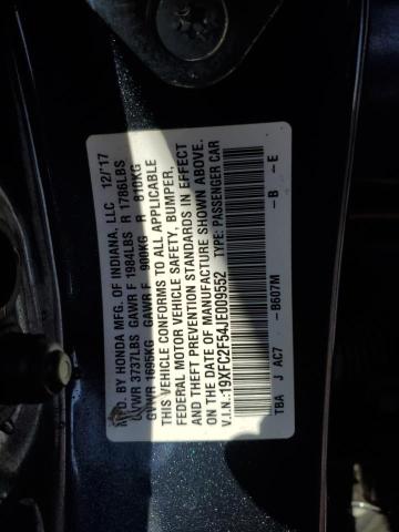 19XFC2F54JE009552 - 2018 HONDA CIVIC LX 蓝色 照片 12