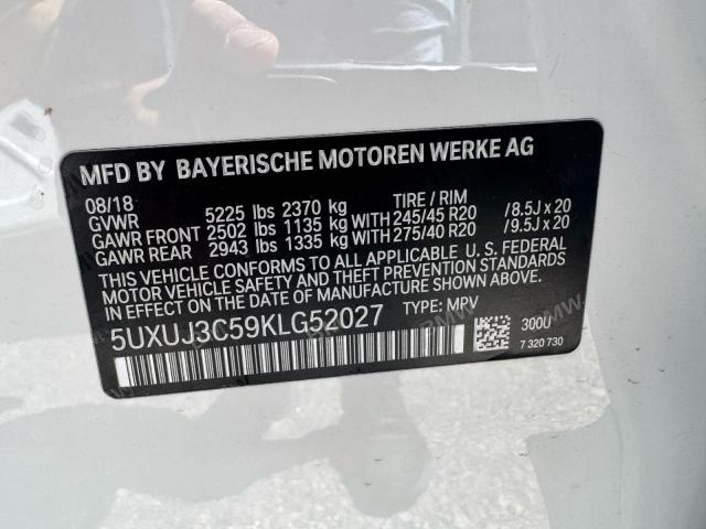 5UXUJ3C59KLG52027 - 2019 BMW X4 XDRIVE30I WHITE photo 14