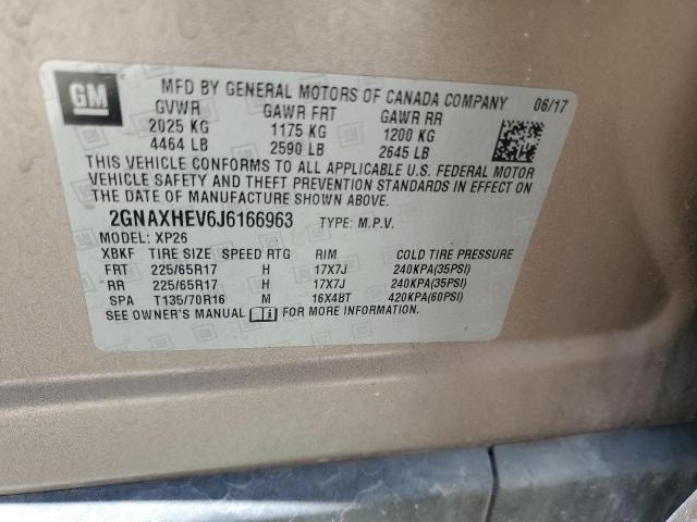 2GNAXHEV6J6166963 - 2018 CHEVROLET EQUINOX LS 棕色 照片 14