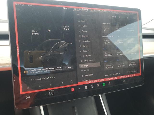 5YJ3E1EB3JF113636 - 2018 TESLA MODEL 3 შავი ფოტო 9