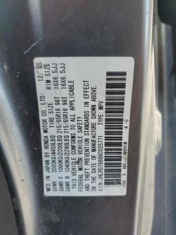 JHLRD78886C025771 - 2006 HONDA CR-V EX GRAY photo 13