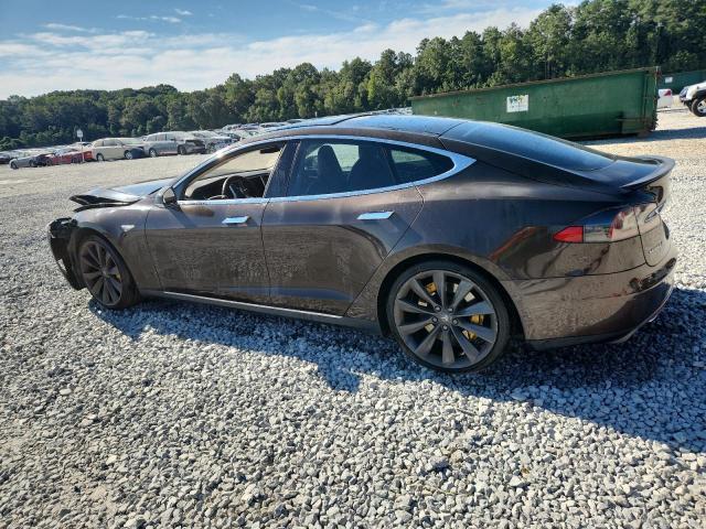 5YJSA1CP9DFP07397 - 2013 TESLA MODEL S Коричневий фото 2