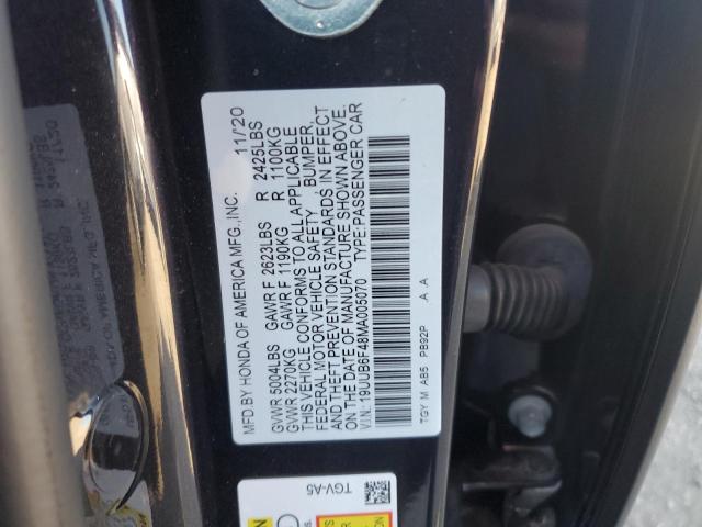 19UUB6F48MA005070 - 2021 ACURA TLX TECHNOLOGY Qara foto 12