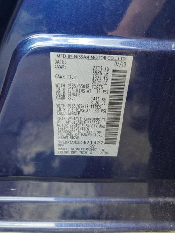 5N1DR2AM1LC621427 - 2020 NISSAN PATHFINDER S ლურჯი ფოტო 14