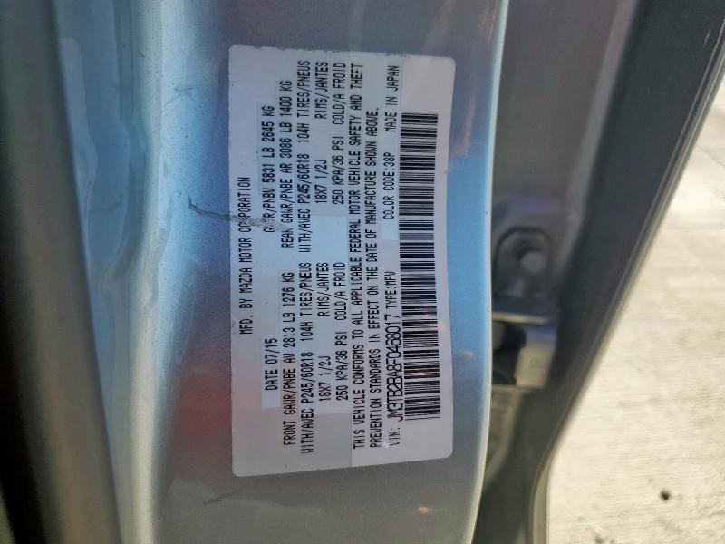 JM3TB2BA8F0468017 - 2015 MAZDA CX-9 SPORT 银色 照片 13