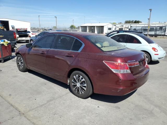 1HGCP2F31CA238509 - 2012 HONDA ACCORD LX BURGUNDY photo 2