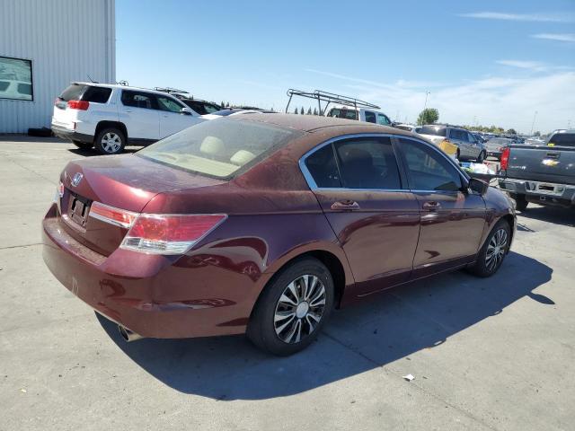 1HGCP2F31CA238509 - 2012 HONDA ACCORD LX BURGUNDY photo 3