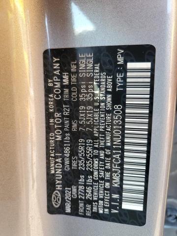 KM8JFCA11NU013508 - 2022 HYUNDAI TUCSON SEL CONVENIENCE SILVER photo 12